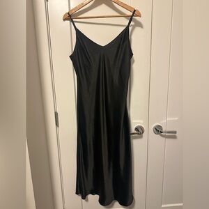 Oak + Fort satin midi slip dress. Size M.